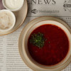 Борщ украинский с мясом Бломанже